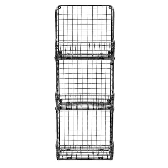 Sorbus 32" Black 3-Tier Fruit Basket Stand